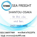 Shantou Porto Mar transporte de mercadorias para Osaka